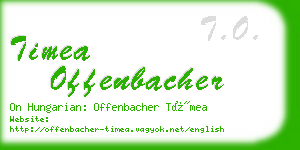 timea offenbacher business card